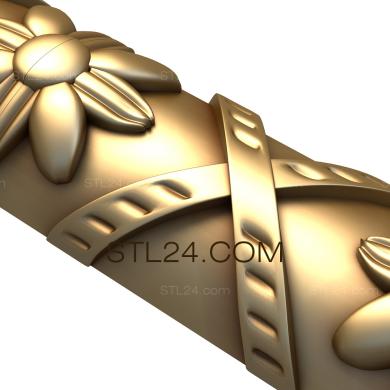 Baguette (Daisies and ribbons, BG_0378) 3D models for cnc