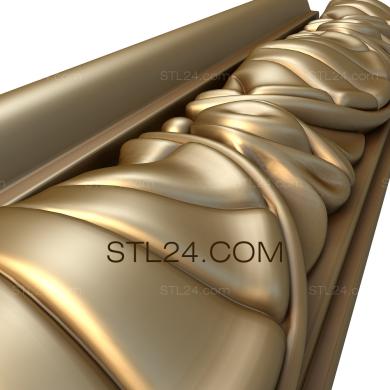 Багеты (Багет с веерообразным орнаментом, BG_0383) 3D модель для ЧПУ станка