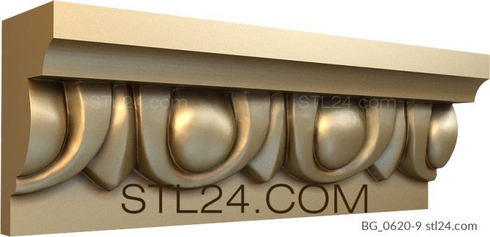 Baguette (Windows with a visor, BG_0620-9) 3D models for cnc