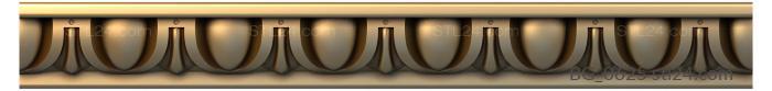 Baguette (Oval stained glass windows-3, BG_0625) 3D models for cnc