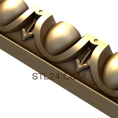 Багеты (Витражы и стрелы, BG_0628) 3D модель для ЧПУ станка