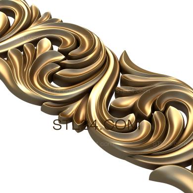Багеты (Листья чертополоха, BG_0683) 3D модель для ЧПУ станка