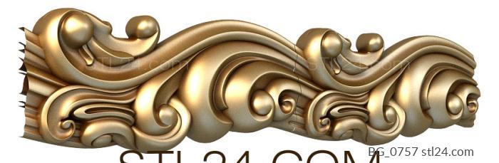 Baguette (Frost swirls, BG_0757) 3D models for cnc
