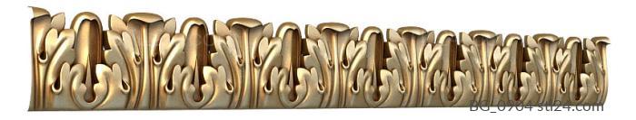 Baguette (Petal edge, BG_0904) 3D models for cnc