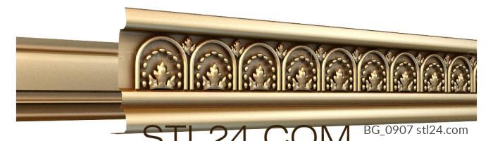 Baguette (Windows with beads 2, BG_0907) 3D models for cnc