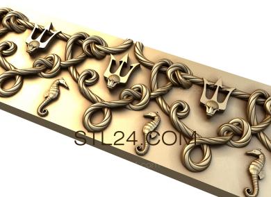 Багеты (Морские узлы, BG_0976) 3D модель для ЧПУ станка