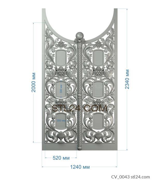 Царские врата (CV_0043) 3D модель для ЧПУ станка