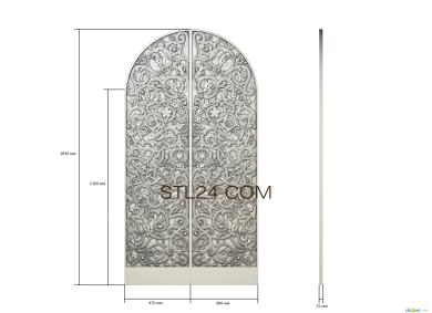 Царские врата (CV_0060) 3D модель для ЧПУ станка