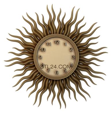 3d stl модель корпуса часов, солнце