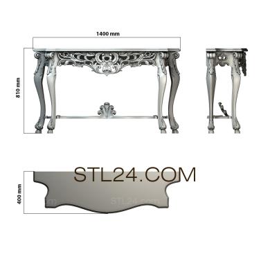 Консольные столы (KN_0157) 3D модель для ЧПУ станка