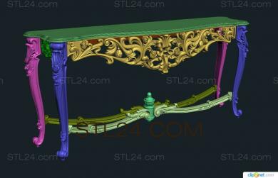 Консольные столы (KN_0159) 3D модель для ЧПУ станка