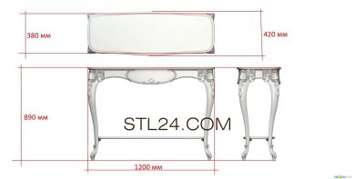 Консольные столы (KN_0169) 3D модель для ЧПУ станка