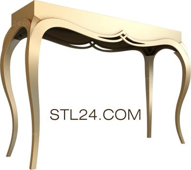 Консольные столы (KN_0199) 3D модель для ЧПУ станка