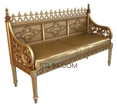 Sofas (Gothic style, DIV_0013) 3D models for cnc