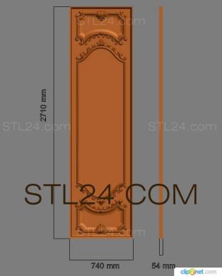 Двери резные (3д модель двери (stl), DVR_0258) 3D модель для ЧПУ станка