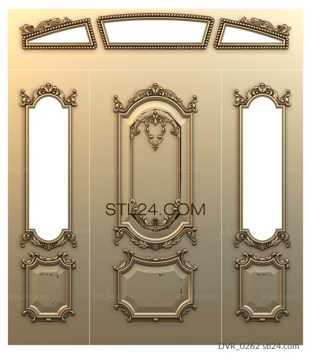 Двери резные (3д модель распашных дверей (stl), DVR_0262) 3D модель для ЧПУ станка