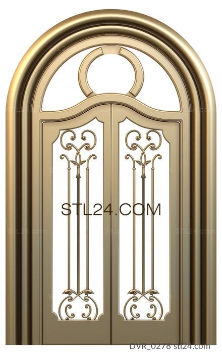 Двери резные (3д модель двери резной для ЧПУ, stl файл, DVR_0278) 3D модель для ЧПУ станка