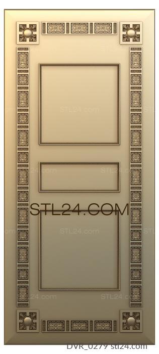 Двери резные (DVR_0279) 3D модель для ЧПУ станка