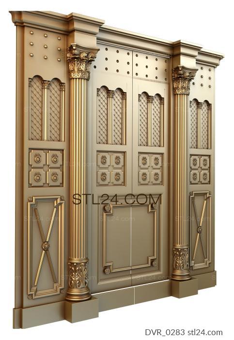 Doors (3d model of door carved for cnc, stl file, DVR_0283) 3D models for cnc