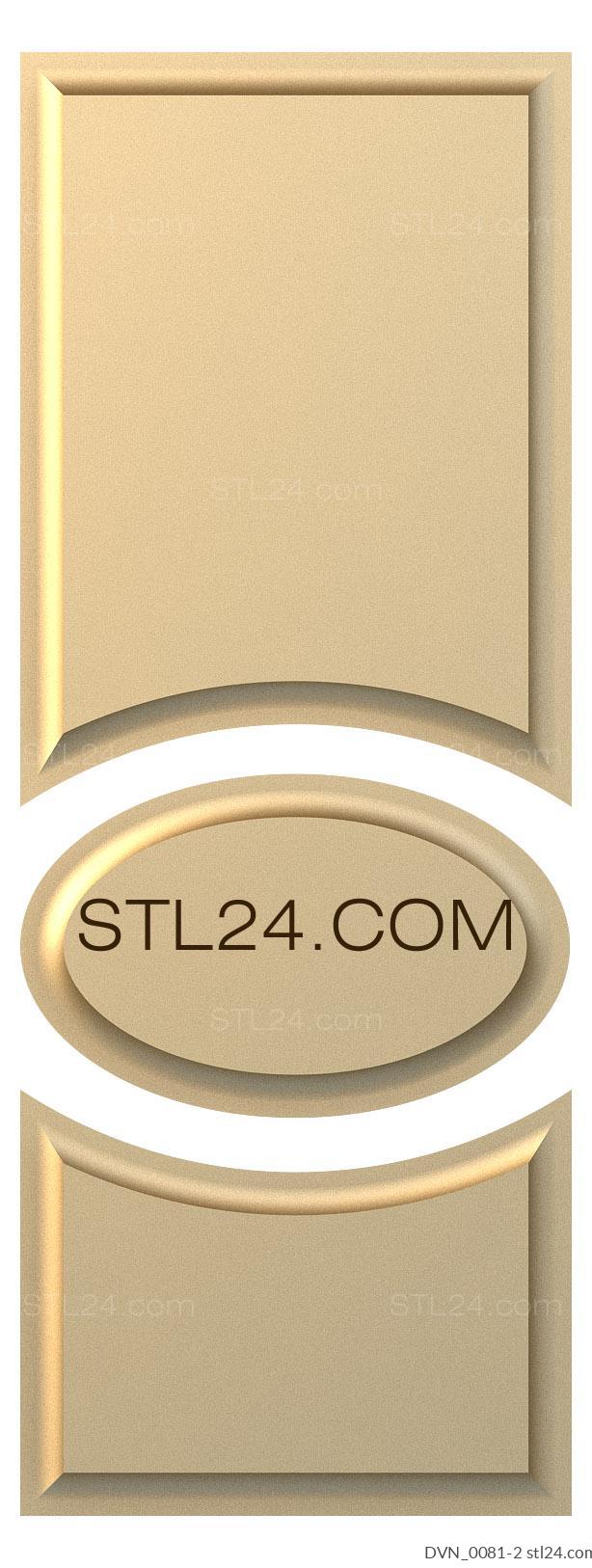 Дверные накладки (DVN_0081-2) 3D модель для ЧПУ станка