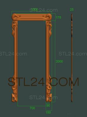 Door covers (DVN_0227) 3D models for cnc