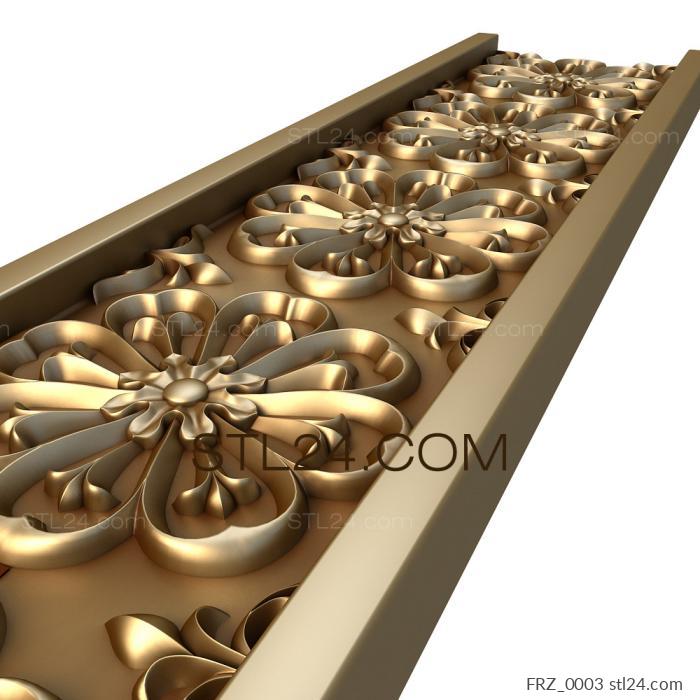 Frieze (Flower cookies, FRZ_0003) 3D models for cnc