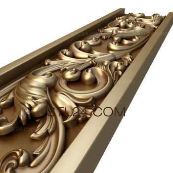 Frieze Twigs with curls 3d model