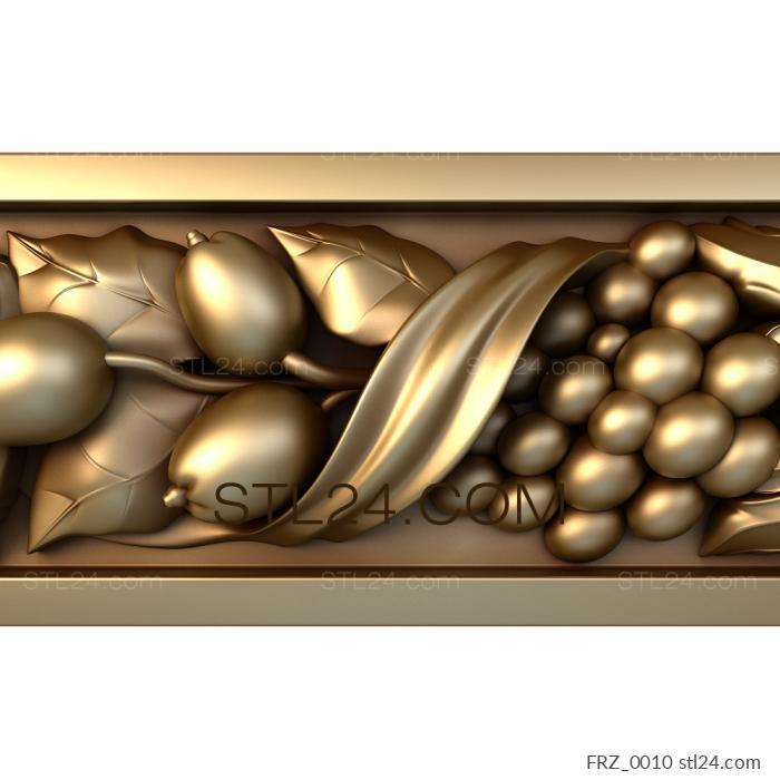 Frieze (Berries grapes, FRZ_0010) 3D models for cnc