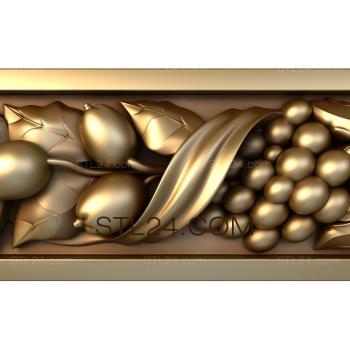 Frieze Berries grapes 3d model