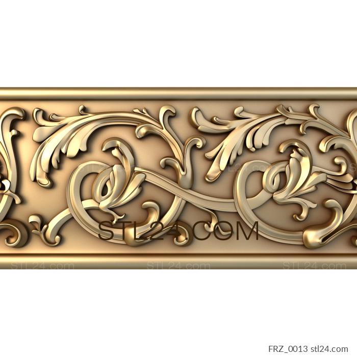 Frieze (Wild clematis, FRZ_0013) 3D models for cnc