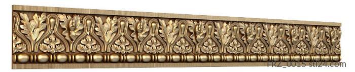 Frieze (Matryoshka dolls and leaves, FRZ_0015) 3D models for cnc