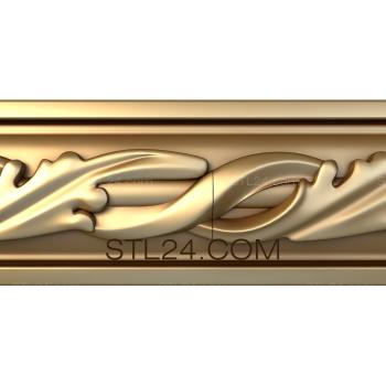 Frieze Wisteria leaves 3d model