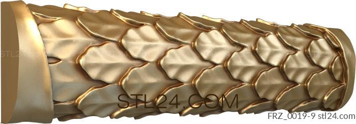 Frieze (Laurel leaves, FRZ_0019-9) 3D models for cnc
