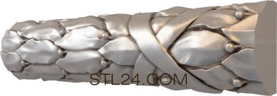 Frieze (Laurel leaves with ribbon, FRZ_0022-9) 3D models for cnc
