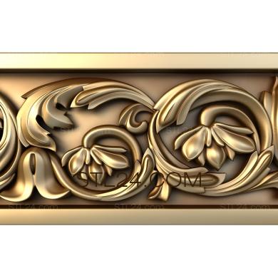Frieze (Bakautovoe tree, FRZ_0022) 3D models for cnc