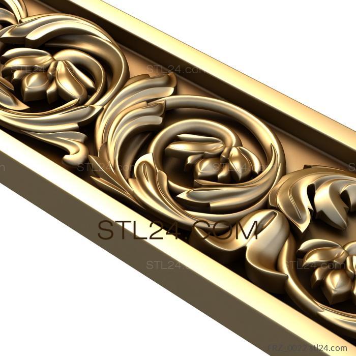 Frieze (Bakautovoe tree, FRZ_0022) 3D models for cnc