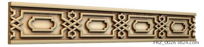 Frieze (Strict geometry, FRZ_0026) 3D models for cnc