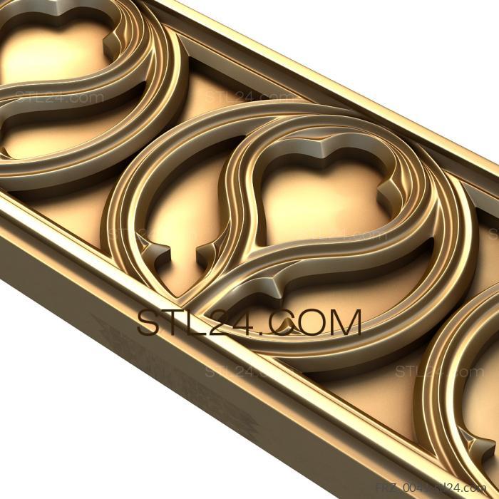 Frieze (Stone flower, FRZ_0041) 3D models for cnc
