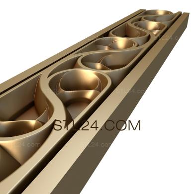 Фризы (Бумажные свитки, FRZ_0043) 3D модель для ЧПУ станка