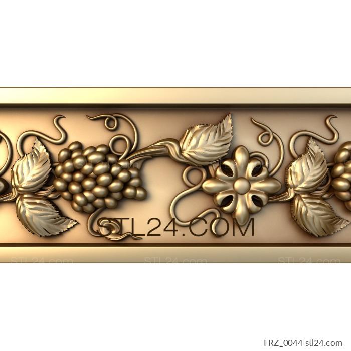 Frieze (Grapevine, FRZ_0044) 3D models for cnc