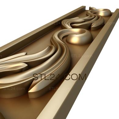 Фризы (Листья пустырника, FRZ_0051) 3D модель для ЧПУ станка