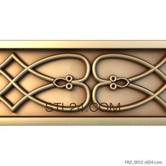 Frieze (Symmetry of the heart, FRZ_0052) 3D models for cnc