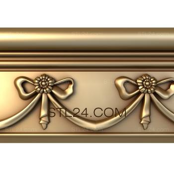 Frieze Bows and flowers 3d model
