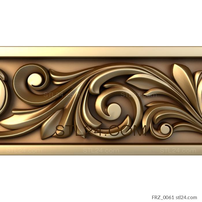 Frieze (Yew branch, FRZ_0061) 3D models for cnc