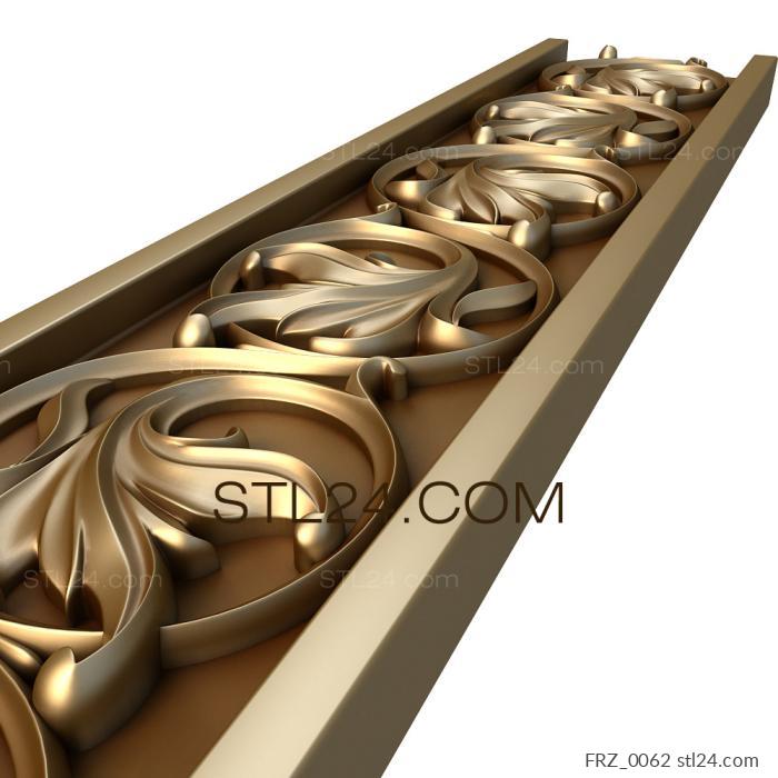 Frieze (Kerria, FRZ_0062) 3D models for cnc