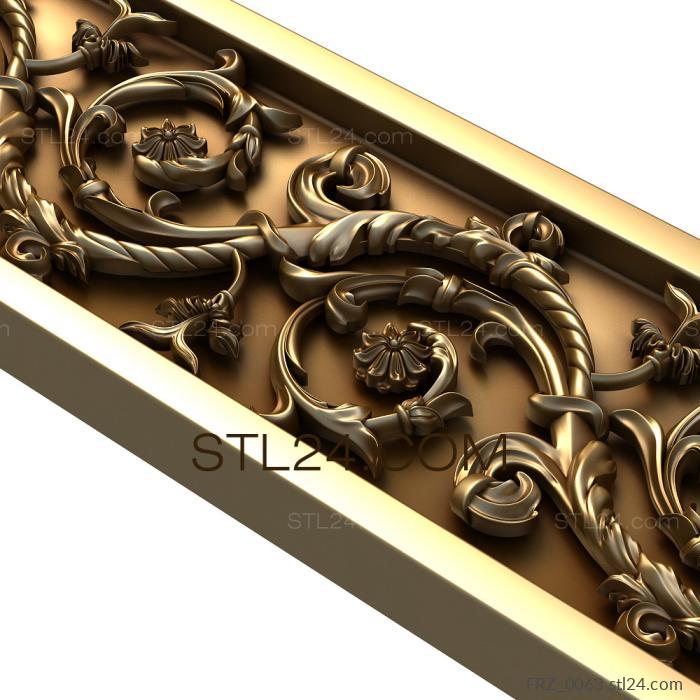 Frieze (Twisted vine, FRZ_0063) 3D models for cnc