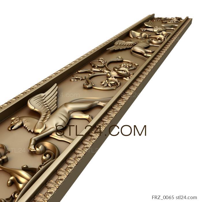 Frieze (Griffon symmetry, FRZ_0065) 3D models for cnc