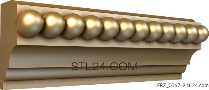 Frieze (Large beads, FRZ_0067-9) 3D models for cnc