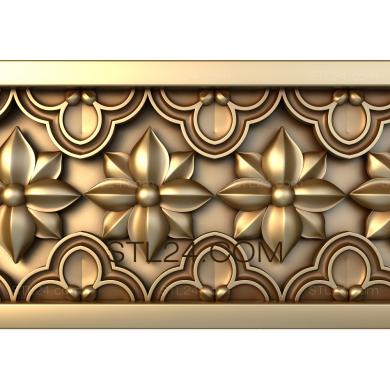 Фризы (Цветок восьмилепестковый, FRZ_0069) 3D модель для ЧПУ станка
