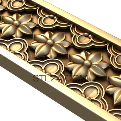 Фризы (Цветок восьмилепестковый, FRZ_0069) 3D модель для ЧПУ станка